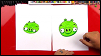 How to Draw a Minion Pig from Angry Birds