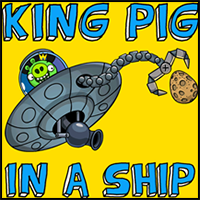 How to Draw King Pig in Space Ship from Angry Birds Space with Easy Step by Step Drawing Tutorial