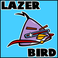 How to Draw Lazer Bird from Angry Birds Space with Easy Step by Step Drawing Tutorial