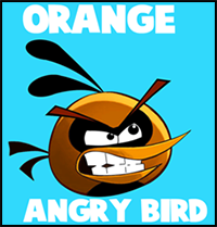 How to Draw Orange Bird from Angry Birds with Easy Step by Step Drawing Tutorial