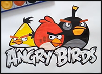 How to Draw an Angry Birds Logo - Drawing Angry Birds