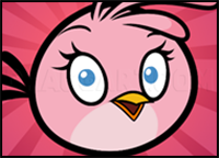 How to Draw a Pink Bird, Angry Birds Pink Bird
