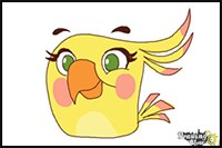 How to Draw Angry Bird Poppy from Angry Birds Stella