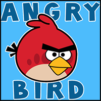 How to Draw Red Angry Bird from Angry Birds Games with Easy Steps Drawing Lesson