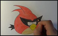 How to Draw Super Red Bird from Angry Birds Space