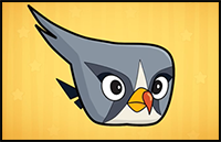 How to Draw Silver from Angry Birds - Step by Step!