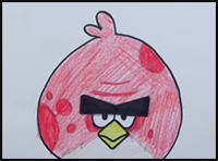 How to Draw Big Red from Angry Birds!
