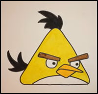 How to Draw the Yellow Angry Bird Step by Step