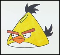 How to Draw Chuck from Angry Birds | Easy Drawings