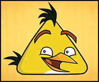 How to Draw Chuck from Angry Birds - Step by Step (EASY)