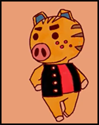 How to Draw Animal Crossing Villager Kevin