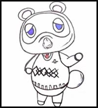 How to Draw Tom Nook Easy