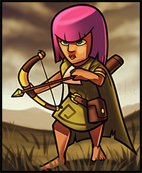 How to Draw Clash of Clans Archer
