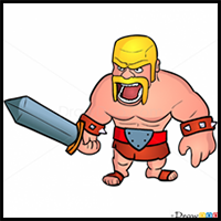 How to Draw Barbarian, Clash of Clans