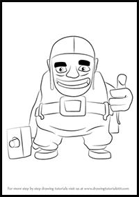 How to Draw Builder from Clash of the Clans