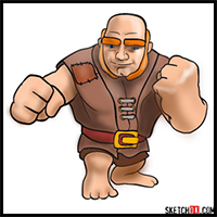 How to Draw Giant from Clash of Clans