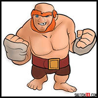 How to Draw Boxer Giant from Clash of Clans