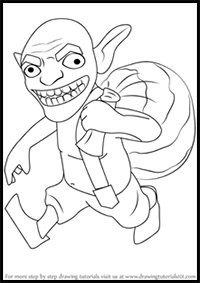 How to Draw Goblin from Clash of the Clans