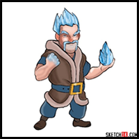 How to Draw Ice Wizard from Clash of Clans