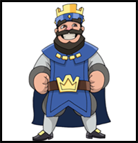 How to Draw a King | Clash Royale
