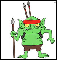 How to Draw Clash of Clans | Spear Goblin