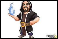 How to Draw Clash of Clans Wizard