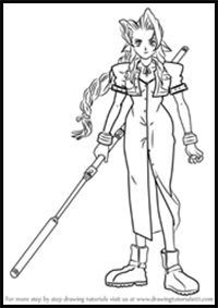 How to Draw Aerith Gainsborough from Final Fantasy VII