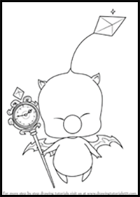 How to Draw Mog from Final Fantasy