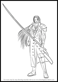 How to Draw Sephiroth from Final Fantasy