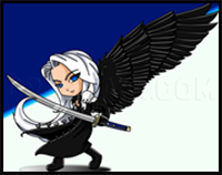 How to Draw a Chibi Sephiroth from Final Fantasy