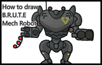 How to Draw Fortnite【B.R.U.T.E Mech Robot】Season X