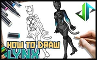 How To Draw Lynx From Fortnite