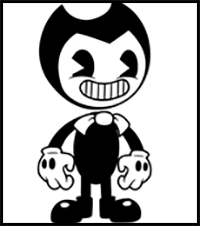 HOW TO DRAW CARTOON BENDY (Indie Cross) | Bendy and the Ink Machine / Friday Night Funkin (FNF)