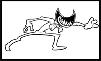 How to draw Ink Bendy Nightmare Run (FNF)