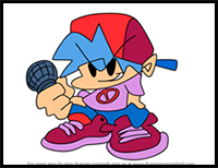 How to Draw Boyfriend from Friday Night Funkin