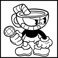 How to draw Cuphead (FNF: Indie Cross)