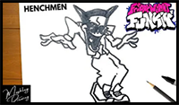 How to Draw HENCHMEN from Friday Night Funkin - FNF Characters