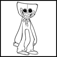 How to draw Experiment – 1006 – FNF: Huggy Wuggy