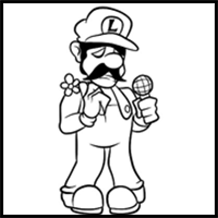 How to draw Beta Luigi from FNF