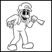 How to draw Mario.EXE
