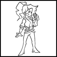 How to draw Belle Fontiere – FNF Meta Runner