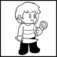 How to draw Chara from FNF