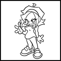 How to draw Nene from FNF