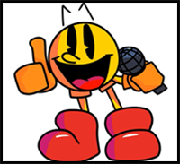 How to Draw Pac Man | Friday Night Funkin (FNF)