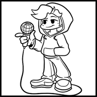 How to draw Sharv from FNF