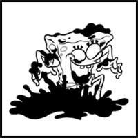 How to draw Corrupted SpongeBob (FNF)
