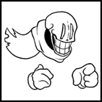 How to draw Phantom!Papyrus from FNF