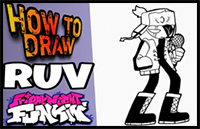 HOW TO DRAW RUV FROM FRIDAY NIGHT FUNKIN | STEP BY STEP