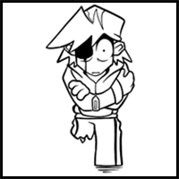 How to draw Blake (Mount Sliver FNF)