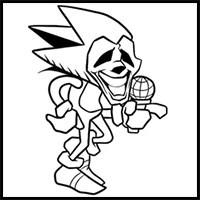 How to draw Majin Sonic (Vs. Sonic.Exe)